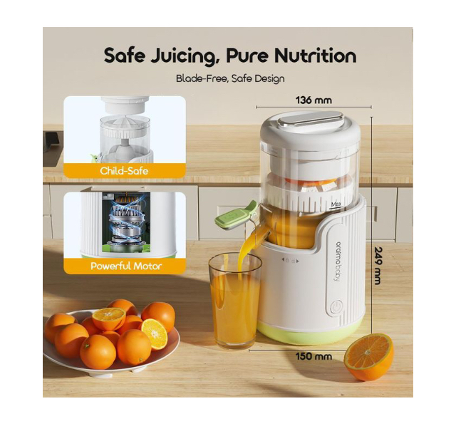 oraimo baby PureJuice Rechargeable Safe Design Smart Baby Juicer