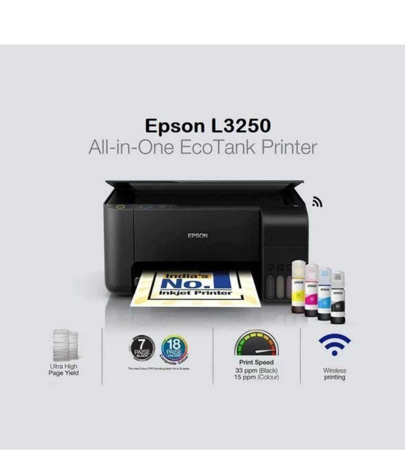 Epson EcoTank Color L3250 A4 Wi-Fi All-in-One Ink Tank Printer (Wireless, Print, Scan & Copy)