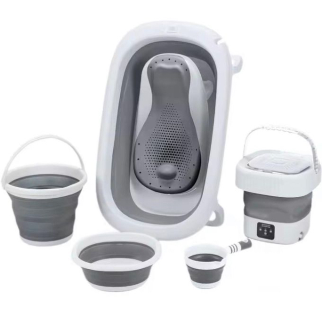 Baby Bathing Tub 5 In 1 & washing machine - Grey