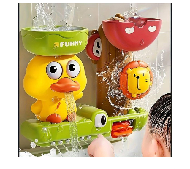 Interactive Duck Bath Toy with Suction Cup - Humorous Cartoon Water Toy, Suitable for Youngsters