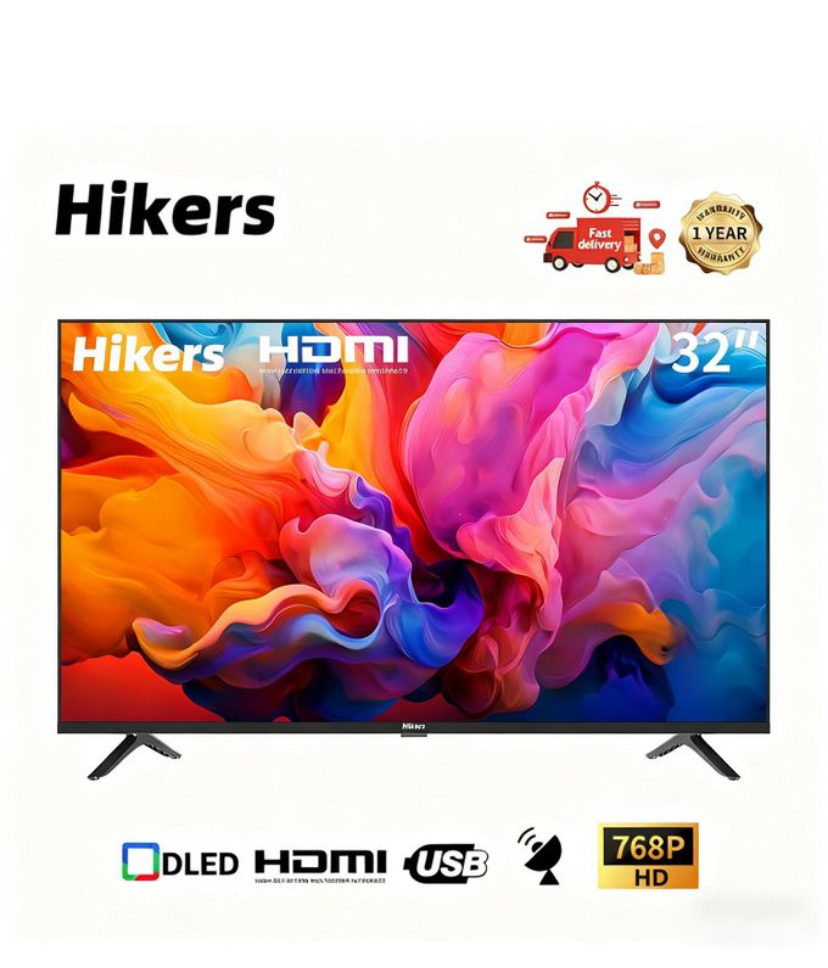 Hikers 32'' - Digital Frameless HD LED TV - HDMI - USB - Black