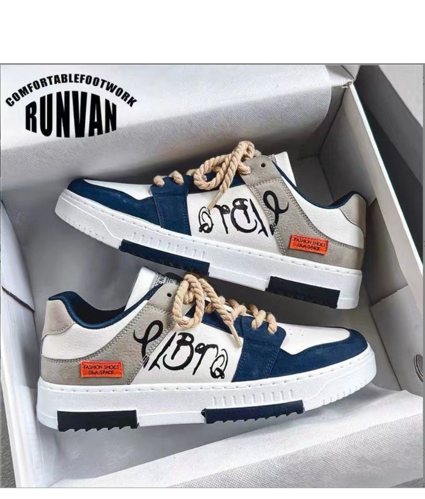 Men's Sneakers Low Top Shoes Lace Up - Multicolour