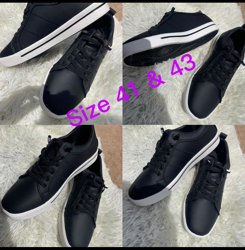 Fresh, Clean & Stylish — Men’s Black Leather Sneakers